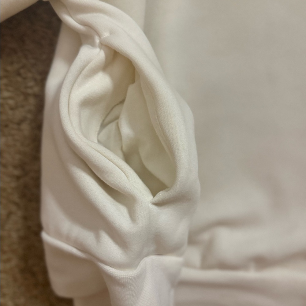 Fabletics Cream Hooded Sweatshirt - Picture 4 of 6
